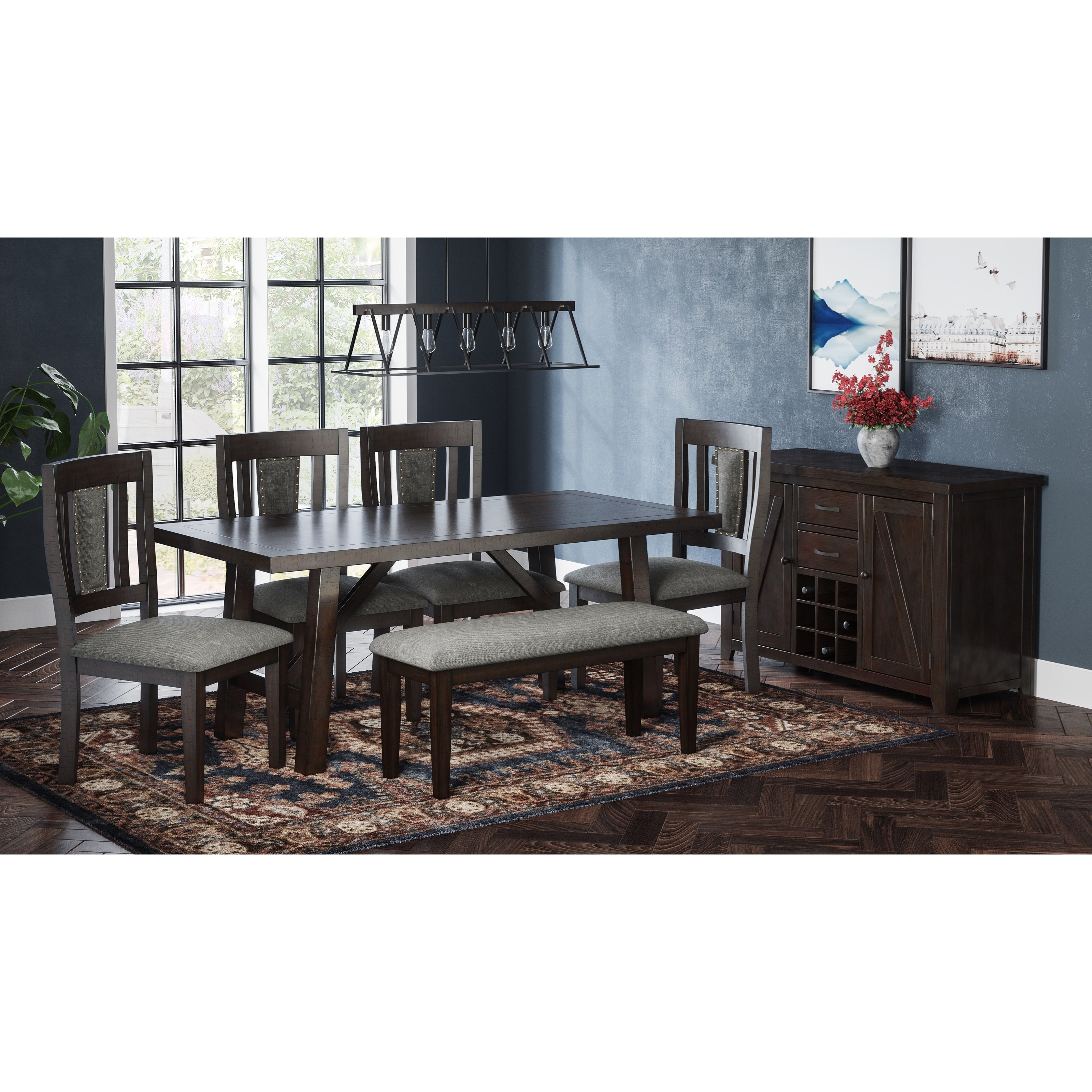 American Rustics Table and Chair Set by Jofran at Furniture Barn